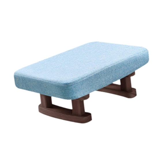 APLVFFZH Padded Foot Stool Rectangle Short Step Stool Soft Comfortable Creative Small Low Light Blue