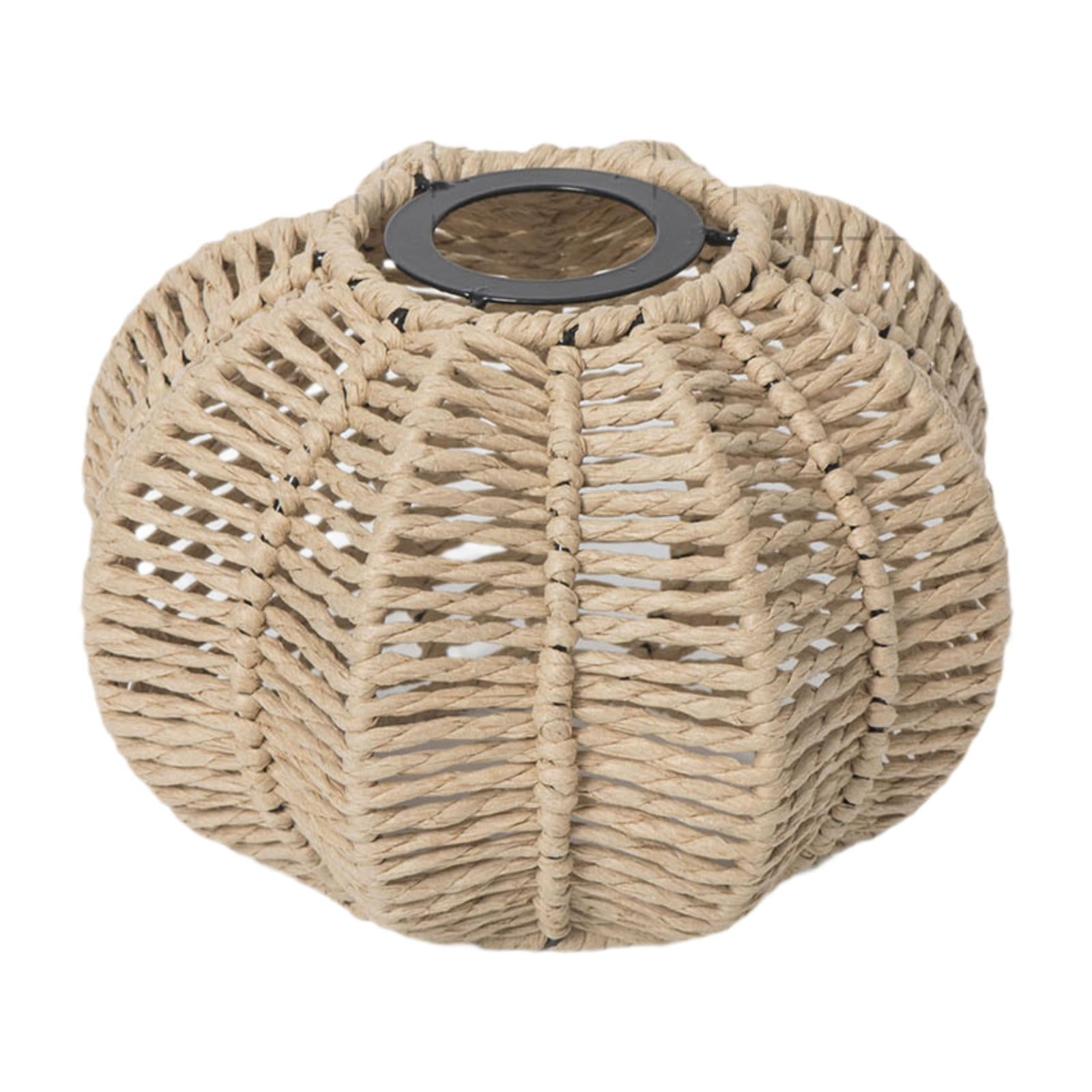 APLVFFZH Paper Rope Lamp Shade Bulb Guard Chandelier Shade Rustic Boho ...