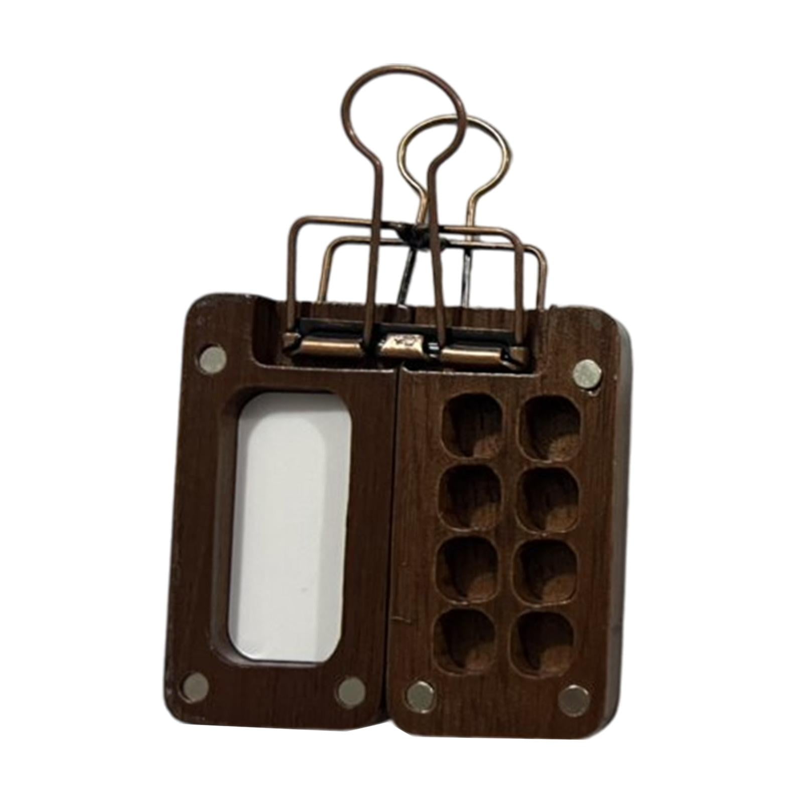 APLVFFZH Portable Watercolor Palette Box Mini Watercolor Palette Wood