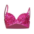 thumbnail image 1 of APLVFFZH Sequin Corset Punk Costume Push up Bra for Nightclub Belly Dance Show Girls Rave L, 1 of 9