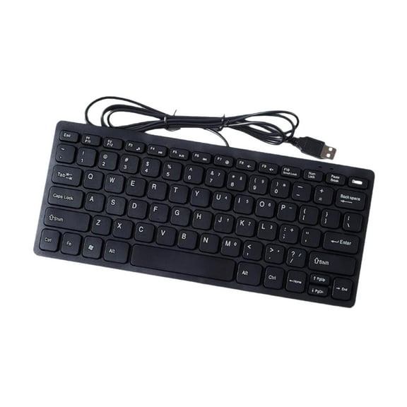 APLVFFZH USB Wired Keyboard 78 Keys Stable Performance Small Professional Computer Keypad Black