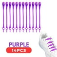 thumbnail image 1 of APMAXINC Shoelaces, Durable Silicon No Tie, 14 Pack, Purple, 1 of 1