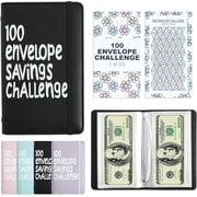 APMFHO 100 Days Money Saving Challenge Coin Envelope Budgetstorage Book, Money Saving Binder, Easy and Fun Way to Save $10,000 or $5,050, Money Saving Challenge with Family, Friends, Bestie P