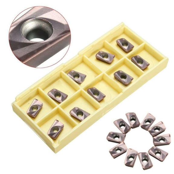 APMT1135PDER Carbide Inserts 10pcs for H2 VP15TF CNC Tool Set, Indexable Cutting Tools for Cast Iron Stainless Steel Machining, APKT1135 Compatible Alloy Tips