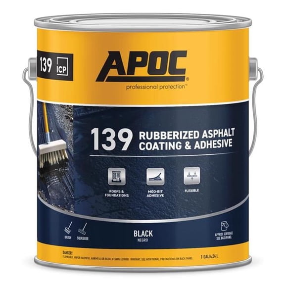 APOC 1028631 Roof & Foundation Coating, Black - 1 gal - Pack of 4