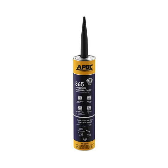 APOC Eterna-Flash Gloss Black Rubber Roof & Flashing Cement 10.1 oz