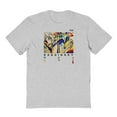 thumbnail image 1 of APOH Kandinsky Graphic Ash Grey Men's Cotton T-Shirt, 1 of 1