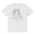 thumbnail image 1 of APOH Michelangelo Lines Graphic White Men's Cotton T-Shirt, 1 of 1