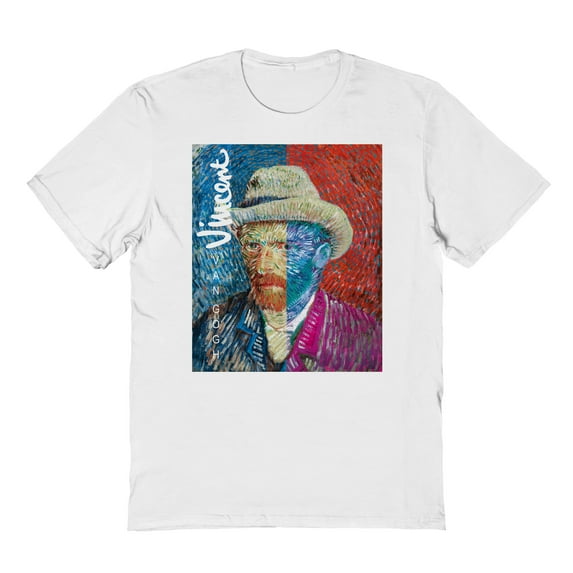 APOH Vincent Van Gogh Vincent Self Protrait Graphic White Men's Cotton T-Shirt