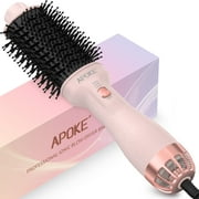 APOKE Hair Dryer Brush Blow Dryer Brush in One, 4 in 1 Negative Ion Hot Air Brush, One Step Hair Dryer and Styler Volumizer, Anti-Frizz Fast Drying Hair Straightener Brush