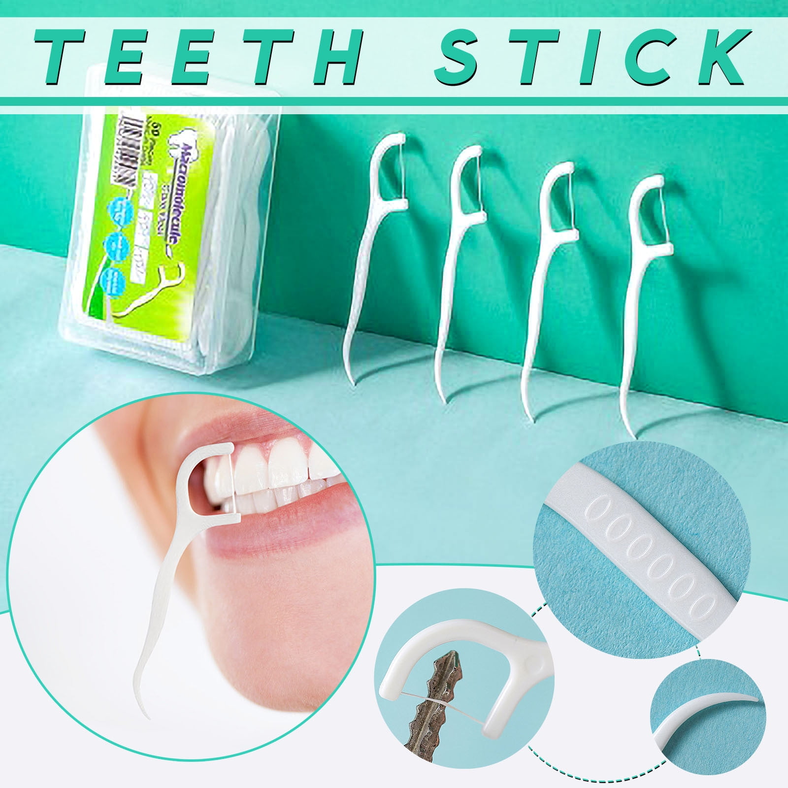 APOKIOG 50 Household Disposable Highstrength Tooth Cleaning Tools