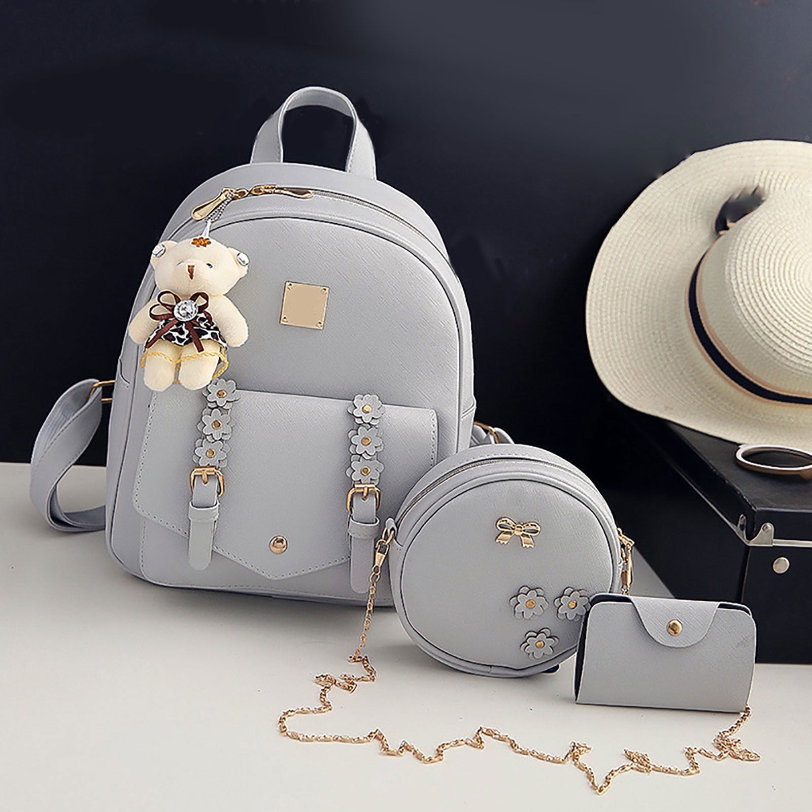 APOKIOG Fashion Children Women Floral Style Travel Backpack Crossbody