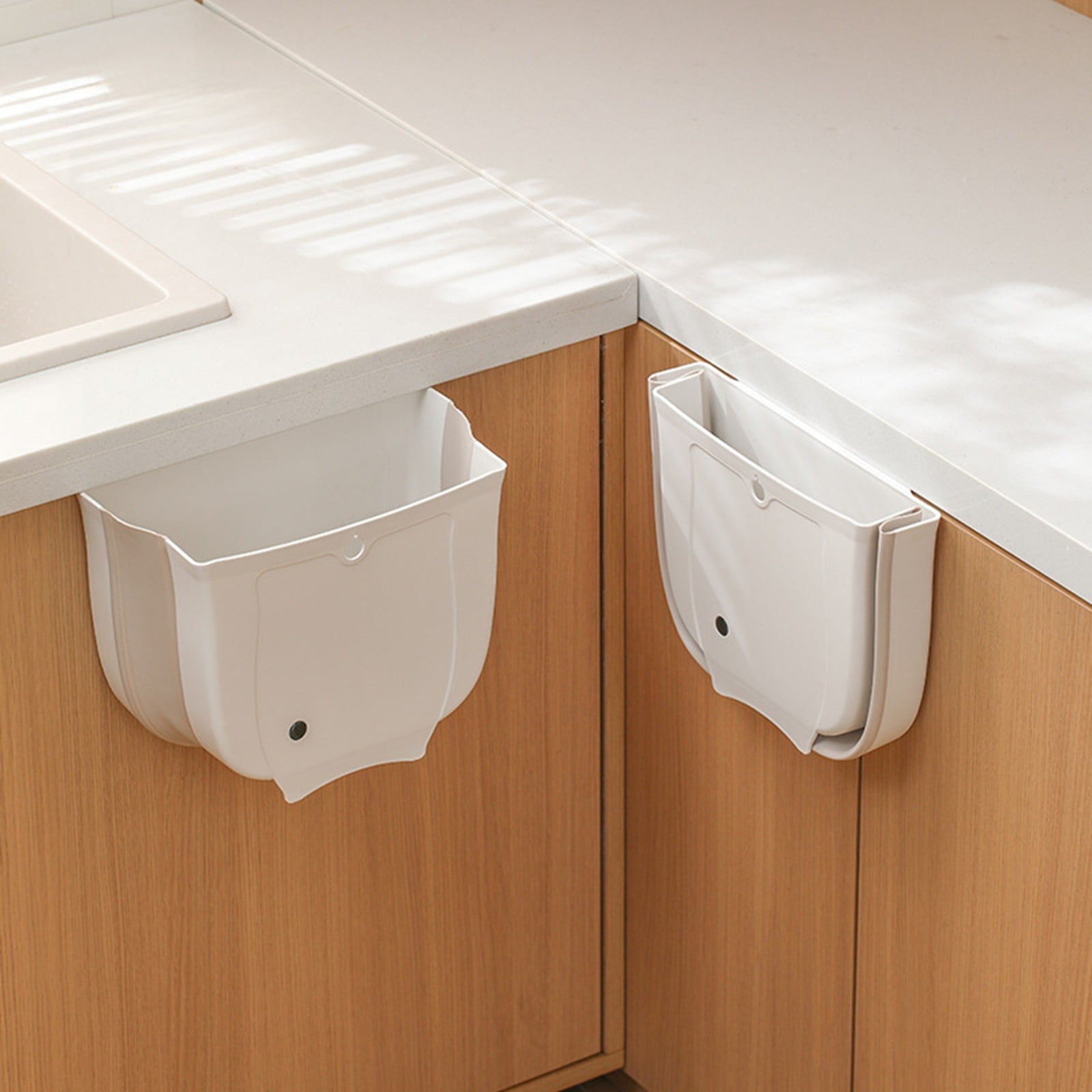 APOKIOG Folding Can Small Organizer Hanging Kitchen Hanging Waste