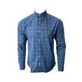 thumbnail image 1 of APOLIS Men's Windowpane Button Down Shirt, Blue, M, 1 of 3