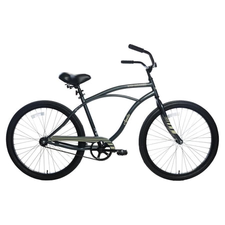 APOLLO Beach Commander, 26 In., Single Speed Cruiser Bike, Pewter