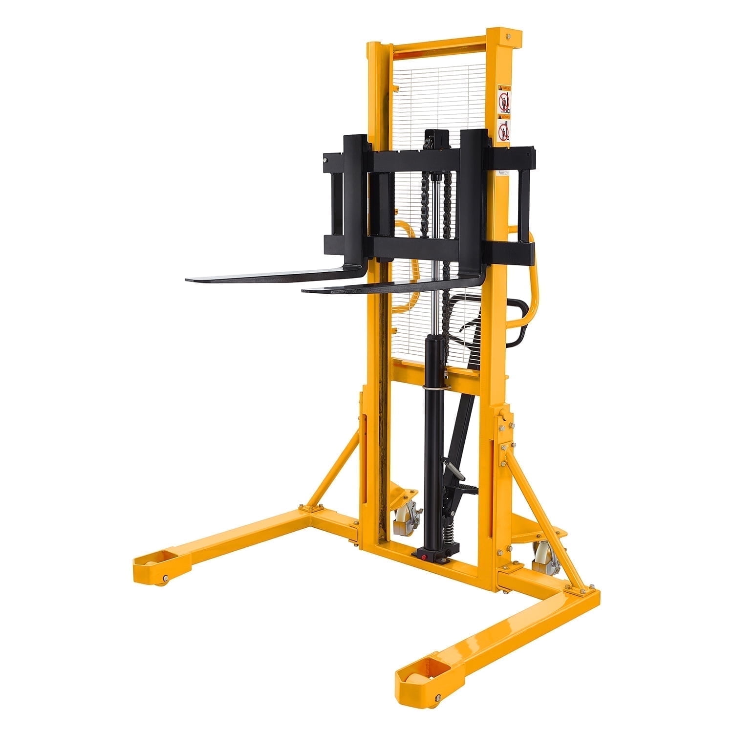 APOLLOLIFT 2200lb Hydraulic Hand Walkie Pallet Stacker, 63" Lifting Manual Forklift with Adjustable Fork