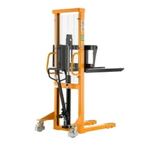 APOLLOLIFT 2200lb Manual Pallet Stacker 63" Lift High Fixed Leg for EU Pallet, Metal