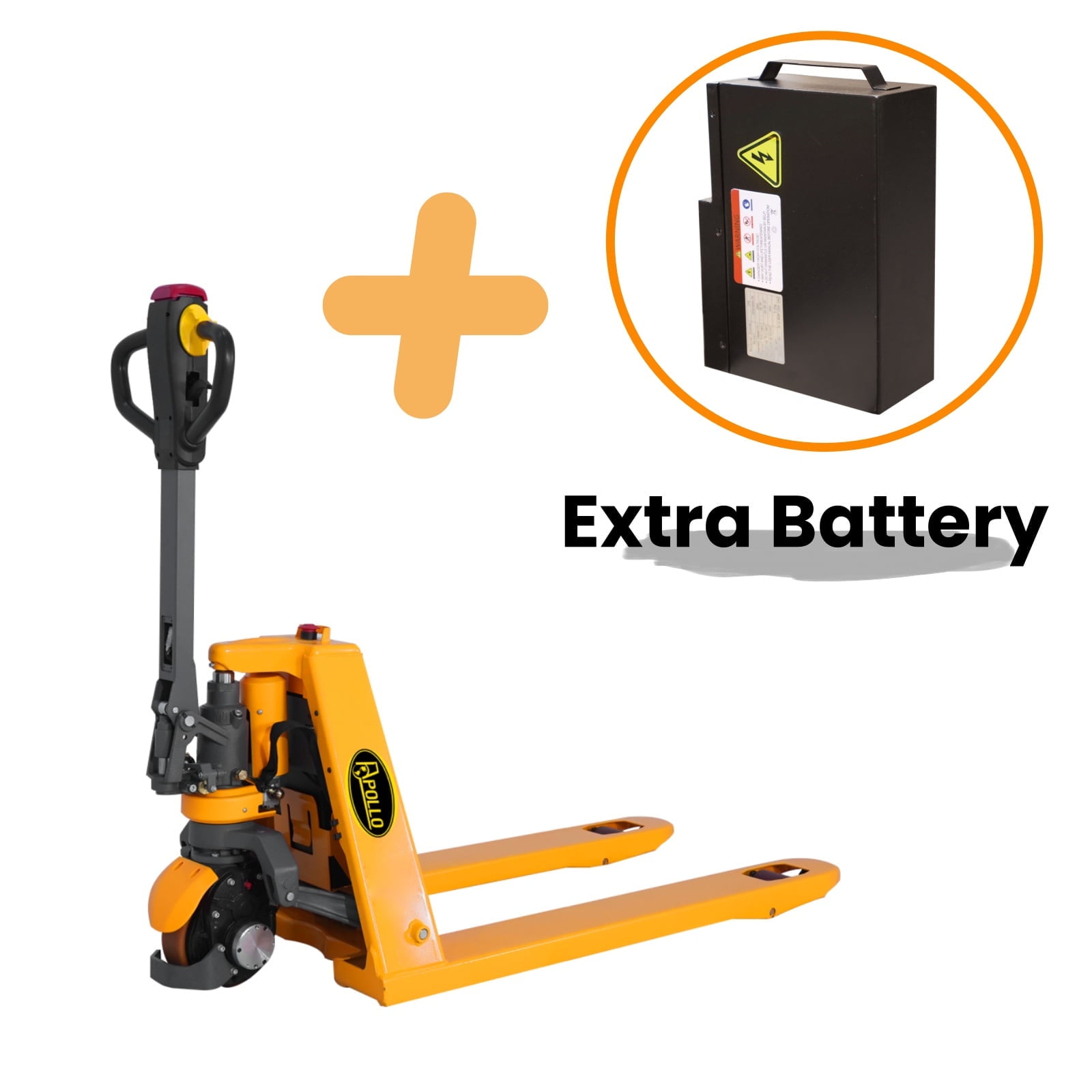 APOLLOLIFT 3300lb Powered Electric Pallet Jack 48x27" Fork&Extra Lithium Battery