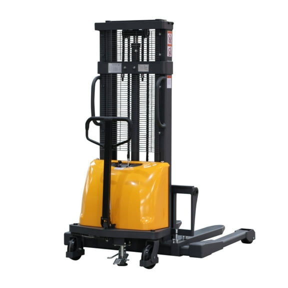 APOLLOLIFT 3300lb Semi Electric Walkie Pallet Stacker Straddle Stacker&Adjustable Fork, 118" Max Lift