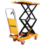 APOLLOLIFT 330lb Scissor Lift Table Cart Hydraulic Hand Lift Table W/ 43.3 Lift Double Scissor Steel