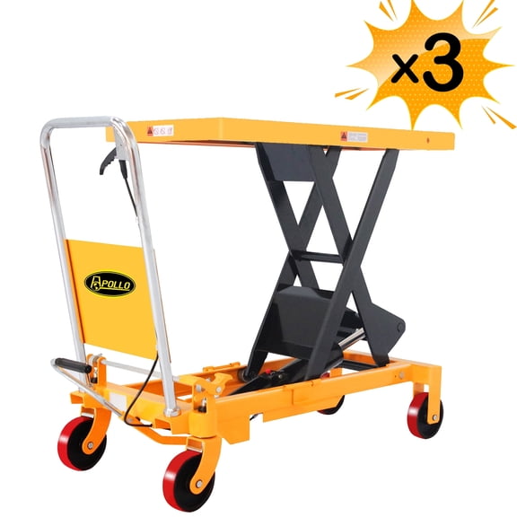 APOLLOLIFT 3PC Single Scissor Lift Table 1760lbs 39.4" Lifting Height