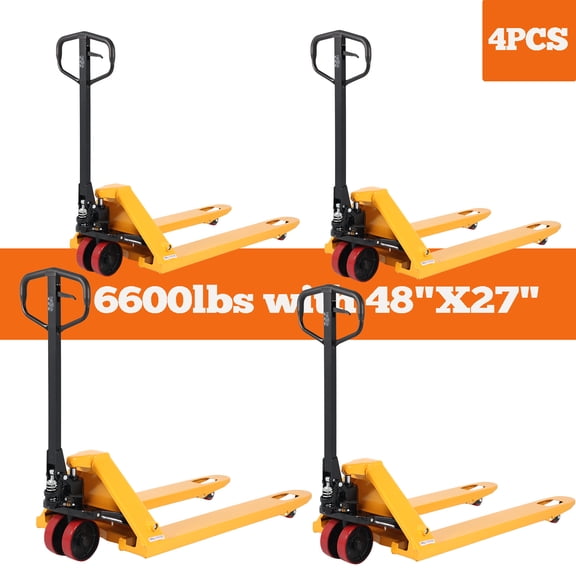 APOLLOLIFT 4PCS Hydraulic Manual Pallet Jack Material Handling Tools 6600 lbs. 48"x27"