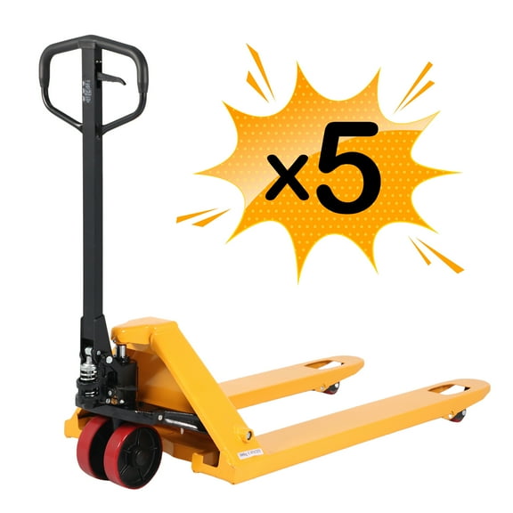 APOLLOLIFT 5PCS Pallet Jack Rubber Hydraulic Manual Hand Pallet Truck 5500 lb 48x21"