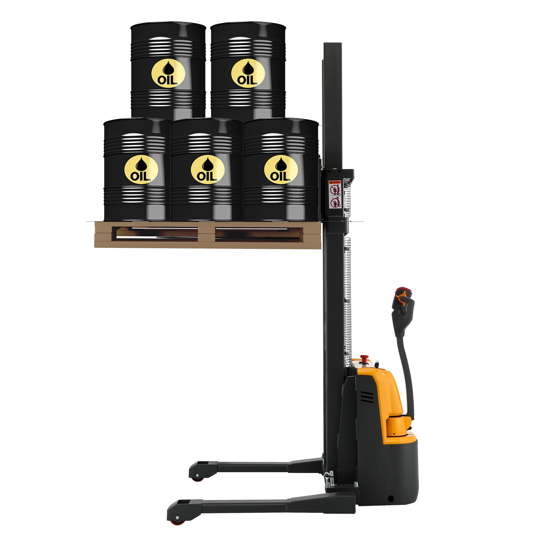 APOLLOLIFT 98" Lift Full Electric Walkie Straddle Stacker 3300lb Electric Pallet Stacker Forklift