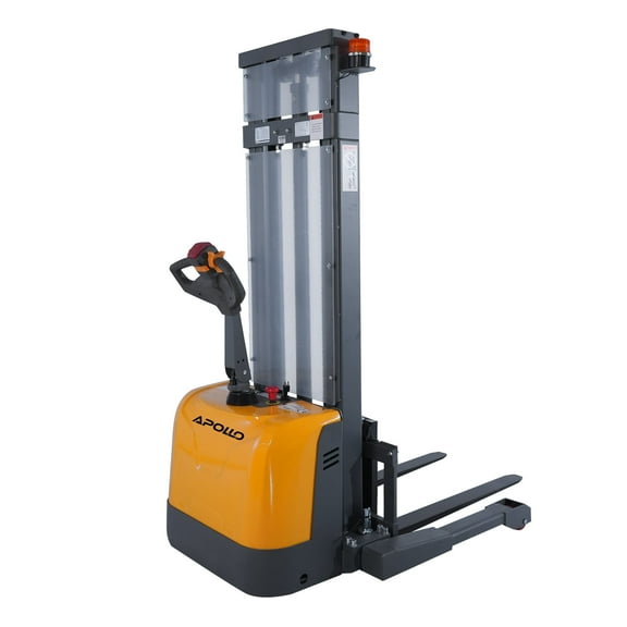 APOLLOLIFT 24V GEL Battery Operated Full Electric Stacker Fork Over Stacker 98" Lifting 3300lbs