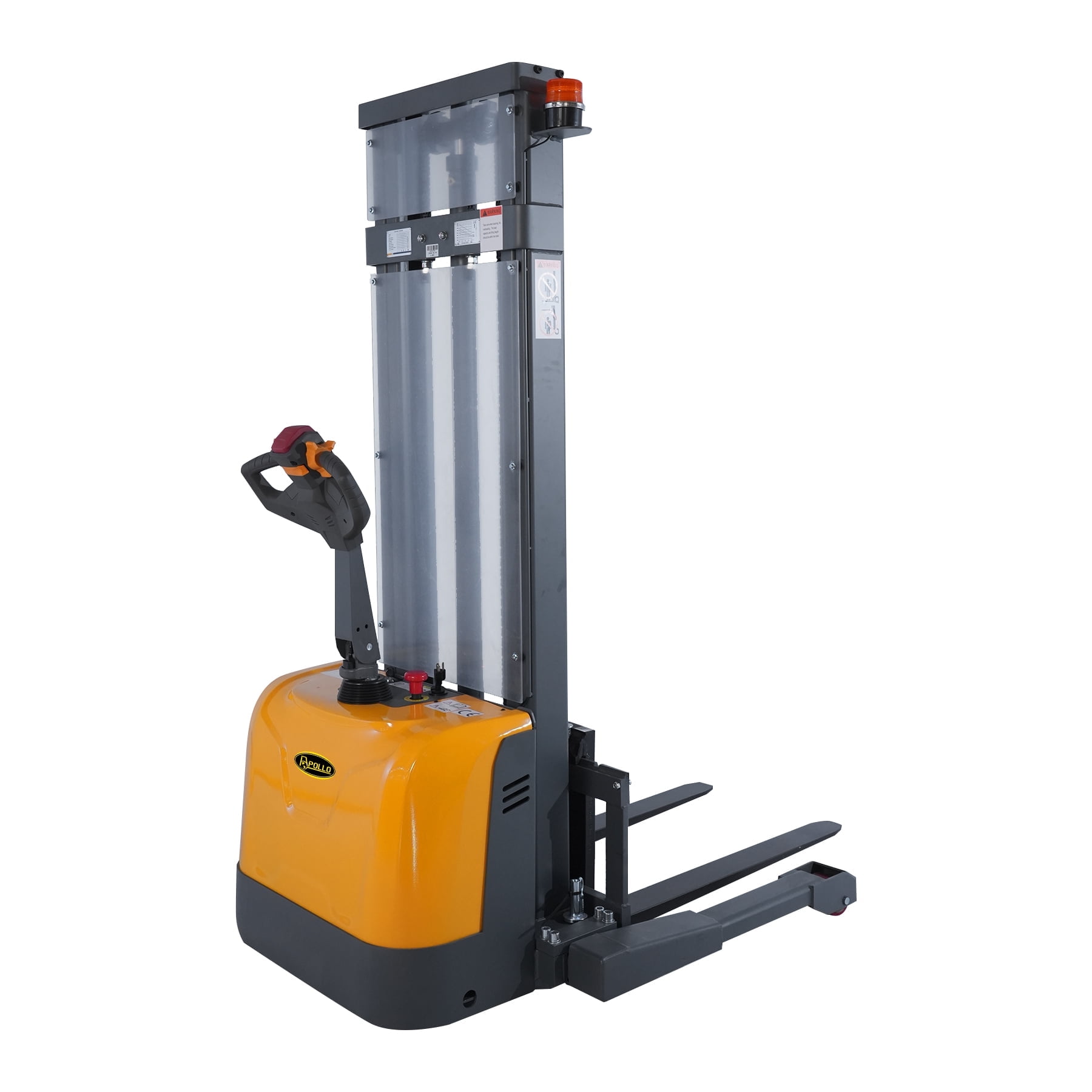 APOLLOLIFT Full Electric Walkie Pallet Stacker 118" Lift Battery Powered Forklift 3300lbs