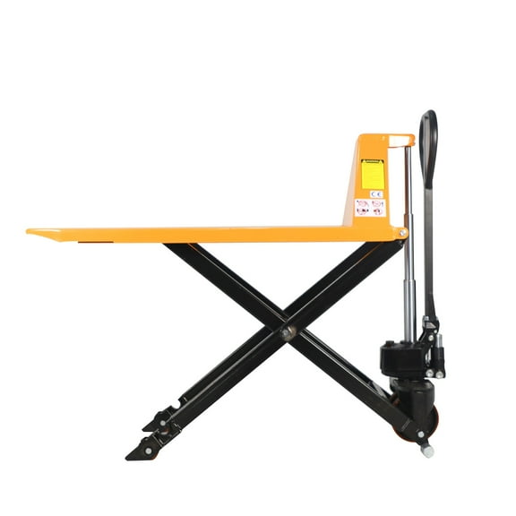 APOLLOLIFT 2200lbs Scissor High Lift Manual Pallet Truck 45"X21" Fork 31.5 Lift Height