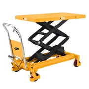 APOLLOLIFT Hydraulic Double Scissor Manual Lift Table Cart 59 Lift Height 1760lb Load Cap.
