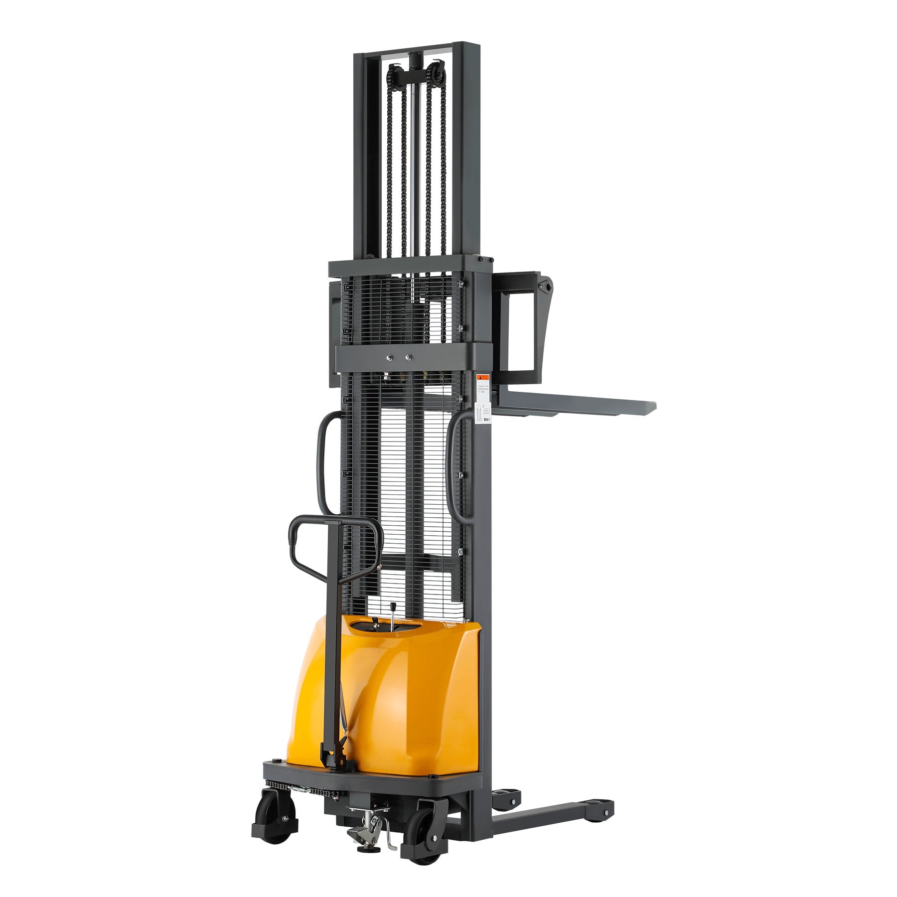 APOLLOLIFT Semi Electric Pallet Stacker 118 Lift Forklift 3300lbs Fixed  Legs&Adjustable Forks 