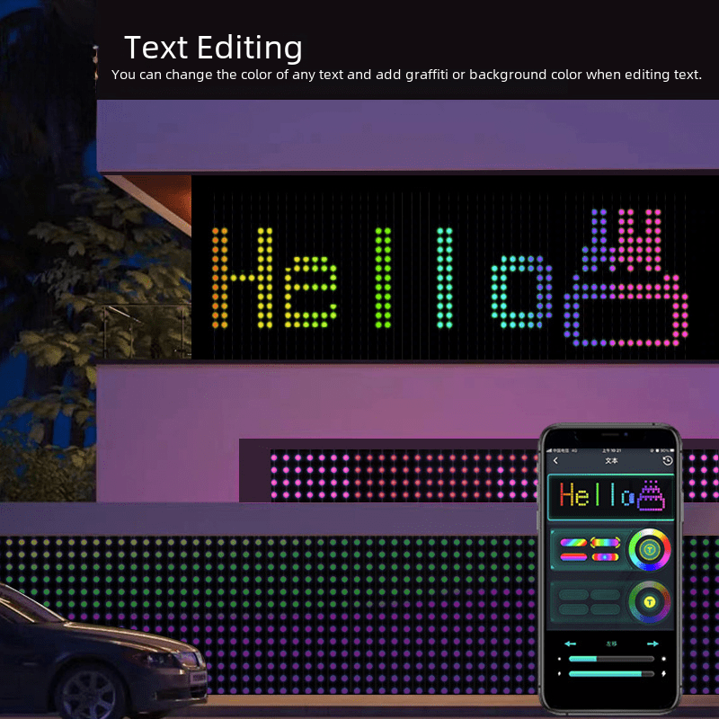 APP Smart curtain light RGB magic color point control leather line