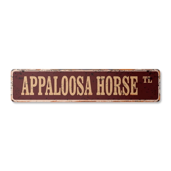 APPALOOSA HORSE Vintage Plastic Street Sign novelty animals farm horse pony | Indoor/Outdoor | 30" Wide