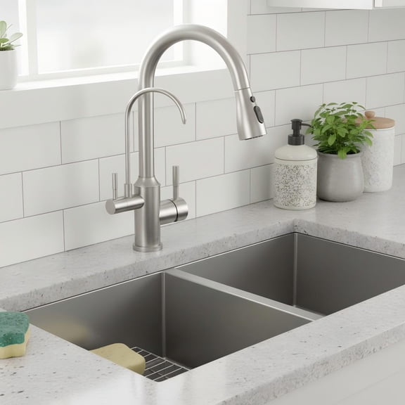 APPASO 2 in 1 Kitchen Faucet, 3 Way Drinking Water Sink Faucets with Pull Down Sprayer 3 Water Modes (Without Water Filtration Device)