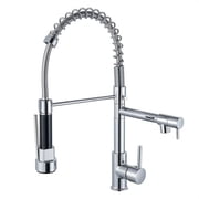 APPASO Kitchen Faucets with Dual Spout, High Arch Spring Stainless Steel Single Handle Kitchen Faucet, kitchen faucet with two water outlet, Chrome,  Bar, Rv