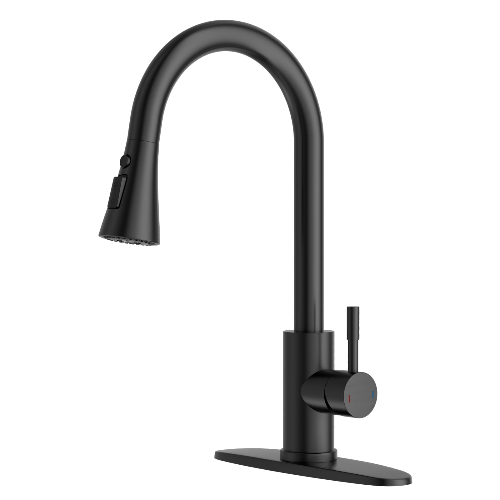 APPASO Stainless Steel Kitchen Faucet, Pull Down Sprayer 3 Modes, Matte ...