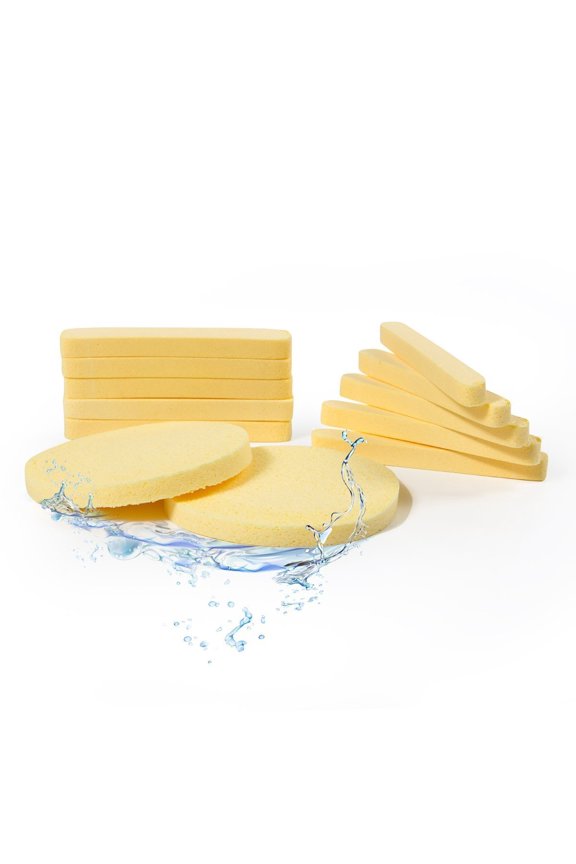 Facial Sponges | 60 Count | PVA Compressed Face Sponge for Face Wash Cleansing, Exfoliating, Mask, Makeup Removal (S0001x5)