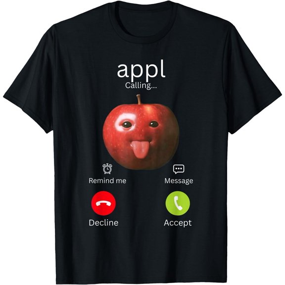 APPL is Calling AI Gen Z Meme Misspelled Apple Tongue Funny T-Shirt
