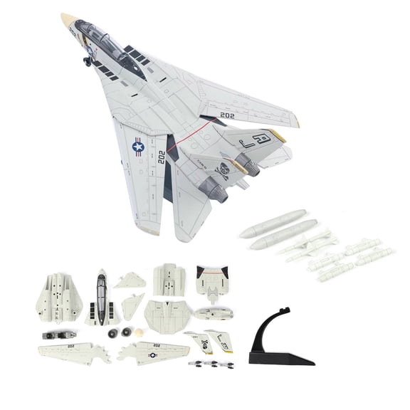 APPLAYERR 1:72 Ratio F-14 Fighter Jet Model, ABS Material, Movable Cabin And Wheels, For Collection, Decoration Educational Purpose