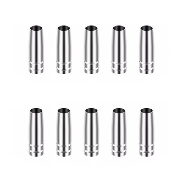 APPLAYERR 10 Pcs Conical Gas Nozzle for MB 15AK Welding Torch Clarke Sealey Welders MIG MAG Silver Copper High Temp