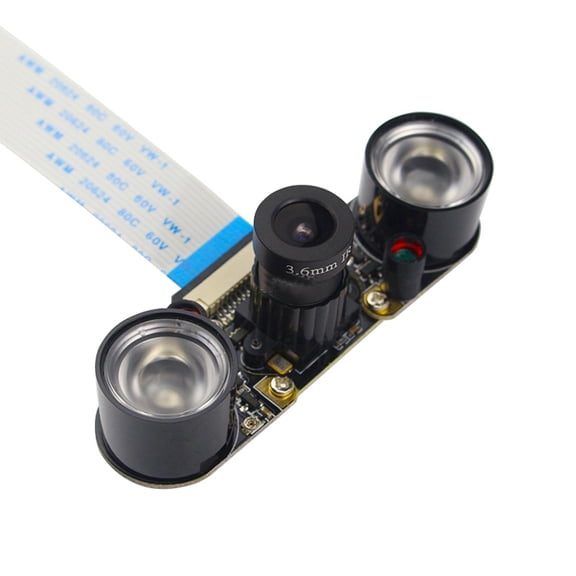 APPLAYERR 1080p OV5647 5MP Camera with 130 Fish Eye Lens & LED Lights for Raspberry Pi Zero