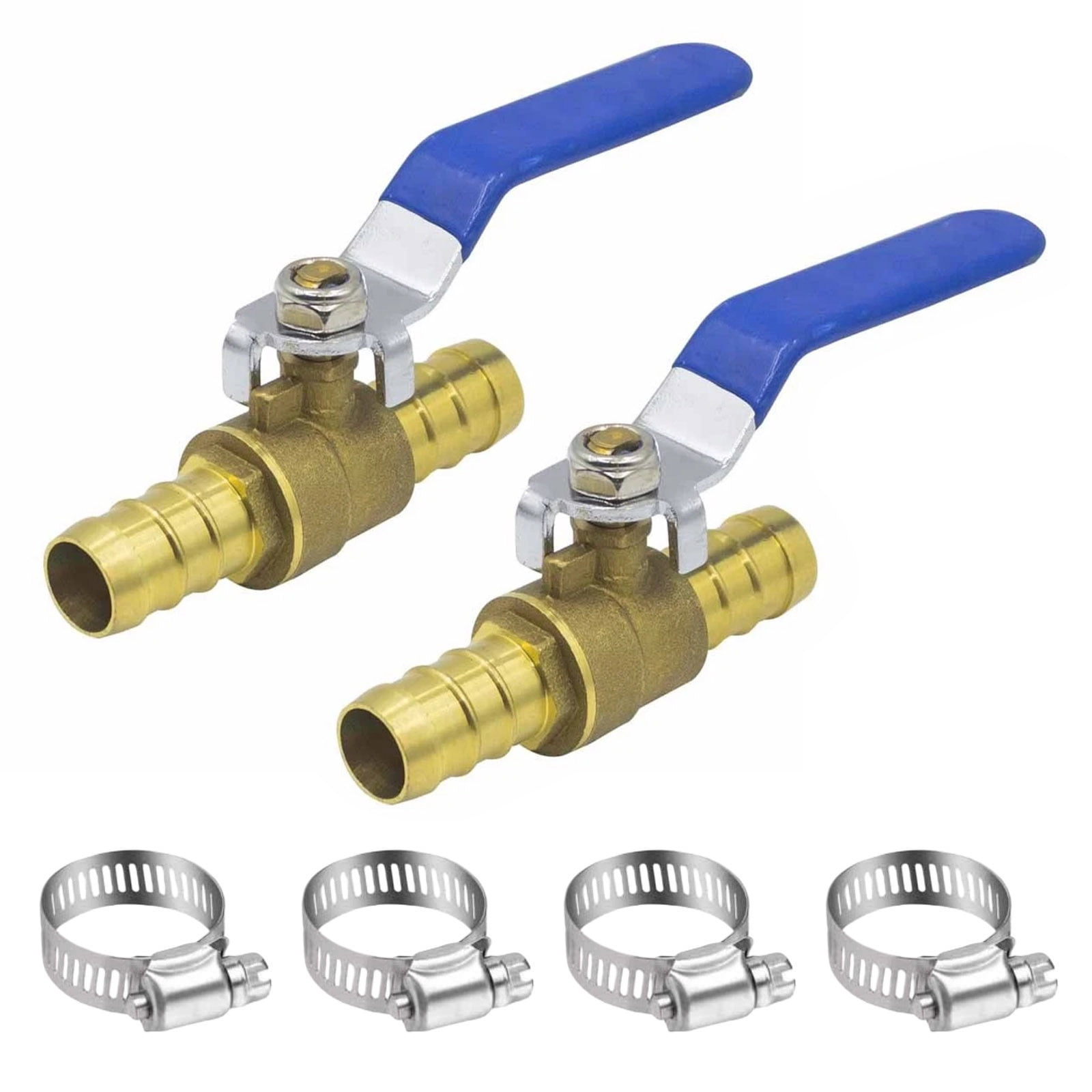 APPLAYERR 16mm Hose Barb Ball Valve With Stainless Steel Clamps For Fuel Oil Water Gas Pipeline Control Applications