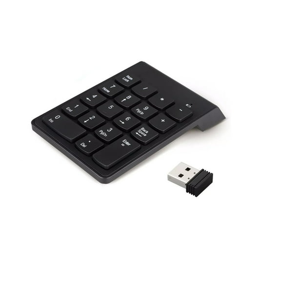 APPLAYERR 18-Key Wireless Numeric Keypad 2.4GHz USB for Laptop PC 33FT Range Ergonomic Design AAA Battery Power for Work
