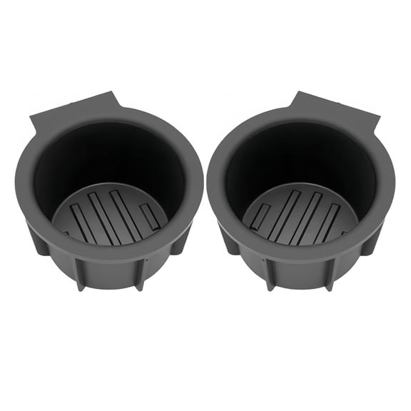 APPLAYERR 2PCS Front Center Console Cup Holder for Ford F150 2009-2014 LT Trucks Flow-Through Console TPE Plastic
