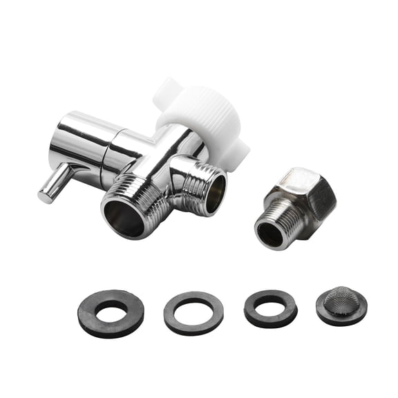 APPLAYERR 3 Port Toilet Diverter Valve Single Lever Control With Tapered Washers For Bidet Sprayer Connection Task
