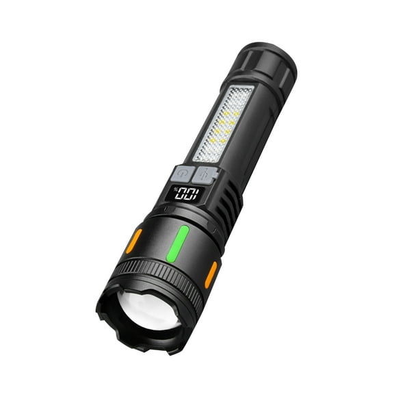 APPLAYERR 3000 Lumen Flashlight Rechargeable Side Light Red Blue Strobe IPX6 Waterproof Aluminum Plastic Hiking Camping Work