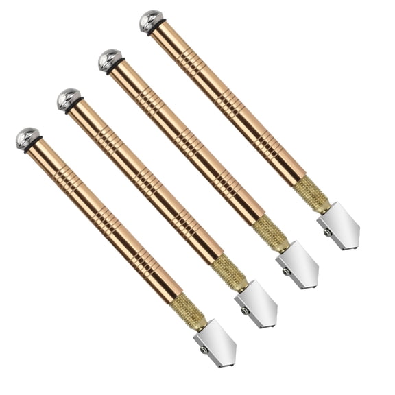 APPLAYERR 4 Pcs Glass Cutting Tool Set 6.1 Inch Carbide Tip Aluminum Handle for Cutting Glass Tile and Mirrors DIY Projects