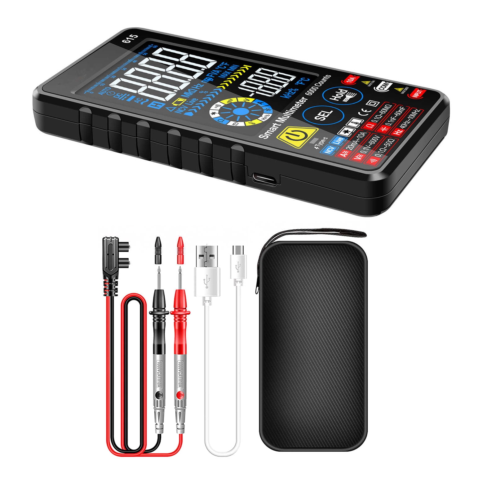 APPLAYERR 6000 Count Digital Multimeter Auto Ranging Function Temperature Capacitance Test For Hobbyist Electronic Repair Use